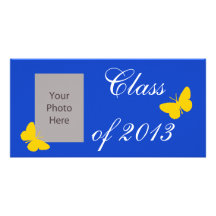 Class of 2013 - Blue and Gold Butterfly Photo Cards