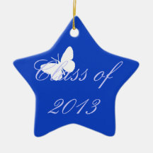 Class of 2013 - Blue Butterfly Christmas Ornaments