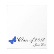 Class of 2013 - Blue Butterfly Notepads