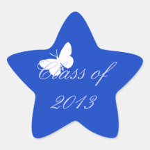 Class of 2013 - Blue Butterfly Stickers