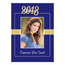 Class of 2013 Blue Graduation Party Invitation invitations