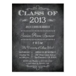 Class of 2013 chalkboard graduation party invite post cards