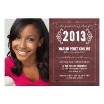 Class of 2013 Chalkboard Graduation Photo Invite