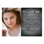 Class of 2013 chalkboard photo graduation party invites