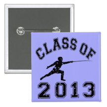 Class Of 2013 Fencing Pinback Button