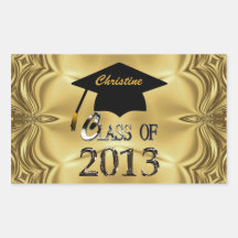Class Of 2013 Gold Graduation Stickers