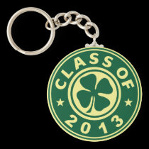 Class Of 2013 Good Luck Shamrock keychains