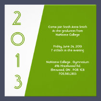 Class of 2013 Grad Invitation Clean Fun Text invitations