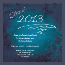 Class of 2013 Grad Invitation Scribble Grunge invitations