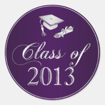 Class of 2013 Graduation Cap & Diploma Seals Stickers