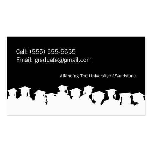 Class of 2013 Graduation Name Card Business Card Template (front side)