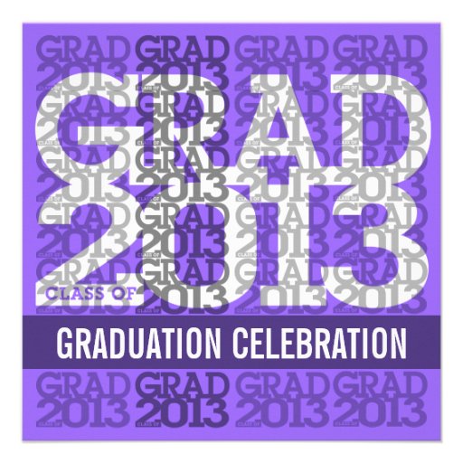 Class Of 2013 Graduation Party Invitation Purple