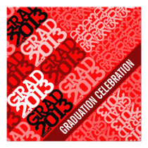 Class Of 2013 Graduation Party Invitation Red 7 invitations
