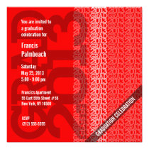Class Of 2013 Graduation Party Invitation Red 8 invitations