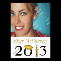Class of 2013 Graduation Photo Announcement Gold invitations
