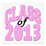 Class of 2013 Pink Personalized Invitations