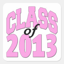 Class of 2013 Pink Sticker
