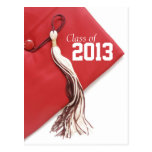 Class of 2013 Red Cap Graduation Postcard postcards