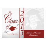 Class of 2013 Red Photo Personalized Invitations