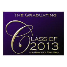 Class of 2013 Rich Purple Graduation Announcement