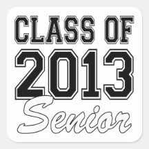 Class of 2013 Senior Square Sticker