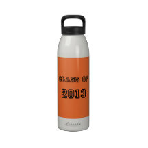Class of 2013 Tangerine Orange Senior Graduation Drinking Bottles