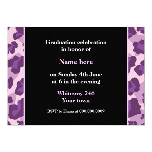 Class of 2015 graduation leopard photo card