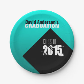 Class of 2015 Graduation Personalized Paper Plates 7 Inch Paper Plate