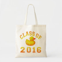Class Of 2016 Rubber Duckie - Orange/Red 2 Tote Bags