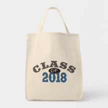Class Of 2018 Blue Canvas Bag