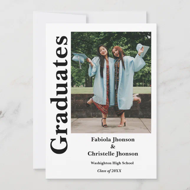 Class Of 2023 Double Graduation Invitation Zazzle