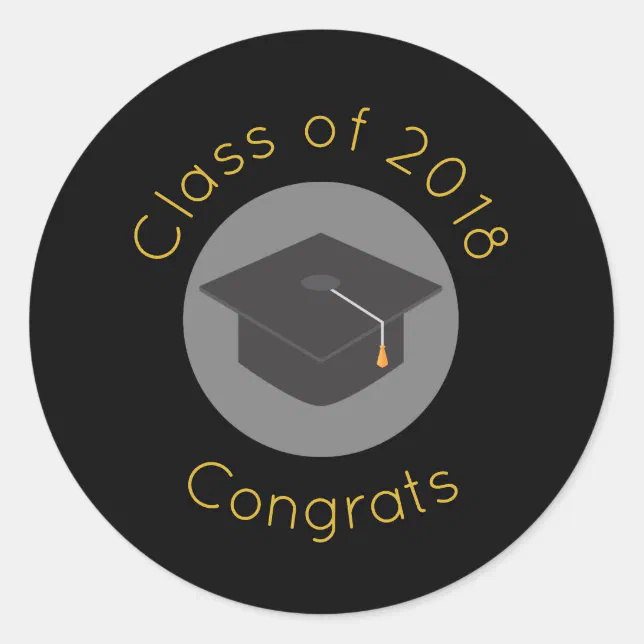 Class Of 20xx Congrats W Graduation Cap Classic Round Sticker Zazzle