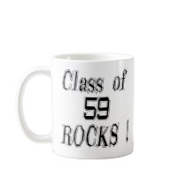 Class of '59 Rocks! Mug by TShirtDotCom Class of '59 Rocks! Mug