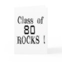 Class of '80 Rocks! Greeting Card by TShirtDotCom Class of '80 Rocks! Greeting Card