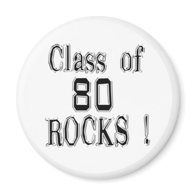 Class of '80 Rocks! Magnet by TShirtDotCom