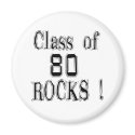 Class of '80 Rocks! Magnet by TShirtDotCom Class of '80 Rocks! Magnet