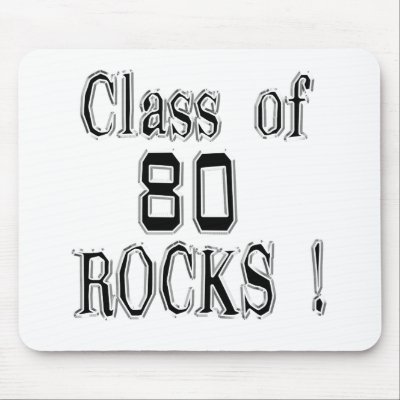 Class of '80 Rocks! Mousepad by TShirtDotCom