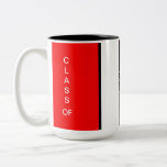 class of -GRADUATION mug-01 stripes and monogram
