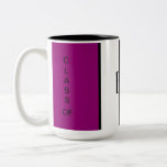 class of -GRADUATION mug-236  stripes and monogram