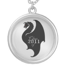 Class Of Senior  Dragon Mens Graduation Necklace