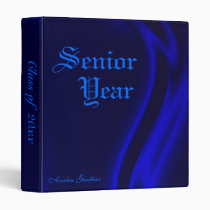 "Class Of " Senior Graduation Blue Silk Binder