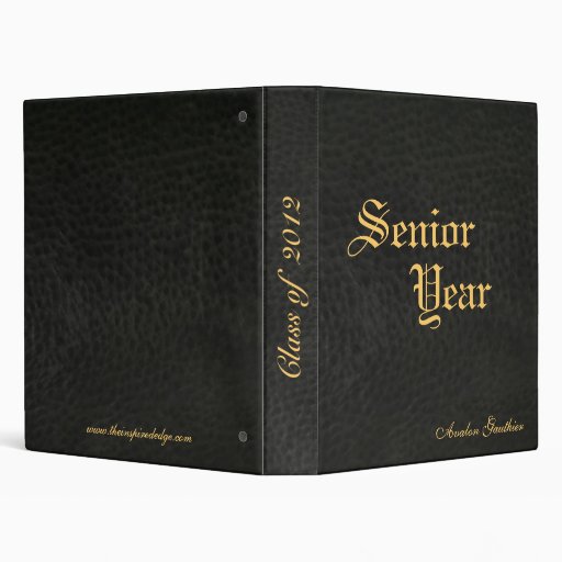 "Class Of " Senior Graduation Faux Leather Binder