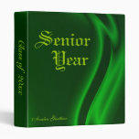 "Class Of " Senior Graduation Green Silk Binder