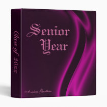 "Class Of " Senior Graduation Pink Silk Binder