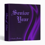 "Class Of " Senior Graduation Purple Silk Binder