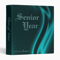 "Class Of " Senior Graduation Teal Silk Binder