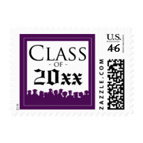 Class of {YOUR YEAR} Graduation Postage (purple)