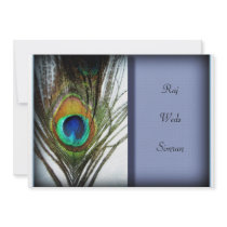 Class Peacock Wedding Invite