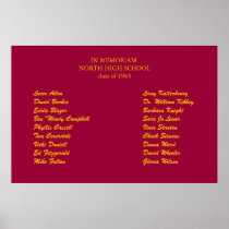 class reunion in memorium poster