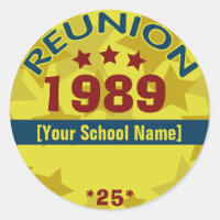 Class Reunion Name Tag Sticker